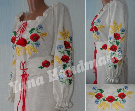 Сукня жіноча вишита - Польові квіти